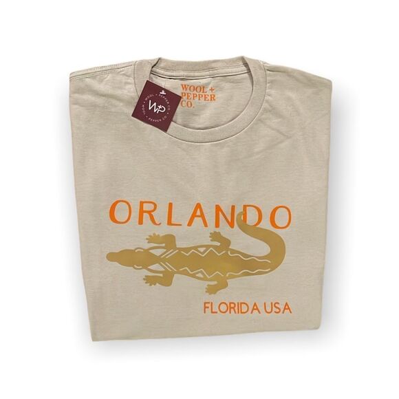 NWT Wool + Pepper Co. Orlando, FL Gator Unisex T-Shirt - Picture 1 of 3